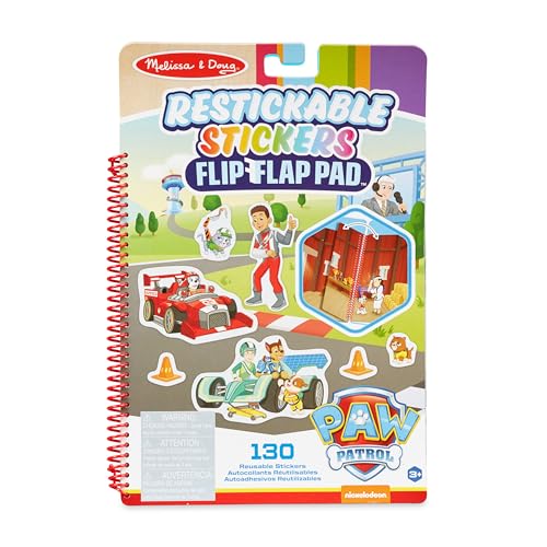 Exteriores, Toy Melissa & Doug Paw Patrol Bloc Flip-Flap de Pegatinas Reutilizables - Misiones Clásicas (130 Pegatinas Reutilizables)