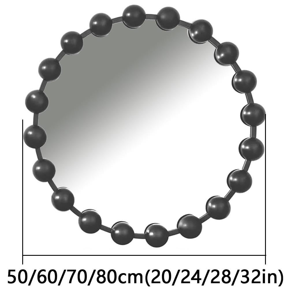 Okrągłe Czarne Lustra 50/60/70/80 cm Okrągłe Lustra ścienne Toaletki