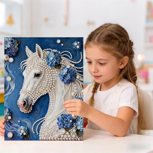 Kit d'art de perles de cheval 3D pour loisirs créatifs manuels - 2