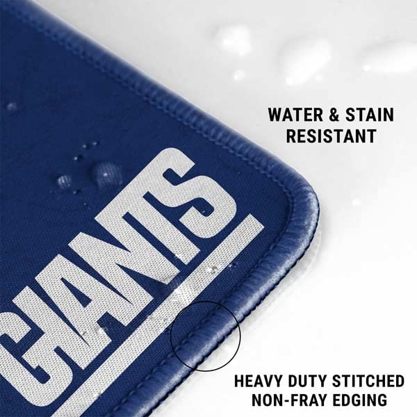 Skinit Small Gaming Mouse Pad - Officially Licensed New York Giants Distressed Design with Stitched Edges, Waterproof, Non-Slip Rubber Base, Desk Mat for Keyboard & Mouse, 12.6