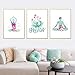 Produktbild nr Aquarell Yoga Kunst Leinwand Malerei Poster und Drucke Wohnzimmer Dekoration Wandmalerei-40x50cmx3 Rahmenlos