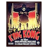 Wee Blue Coo Film King Kong Horror Monster Art Print Framed 