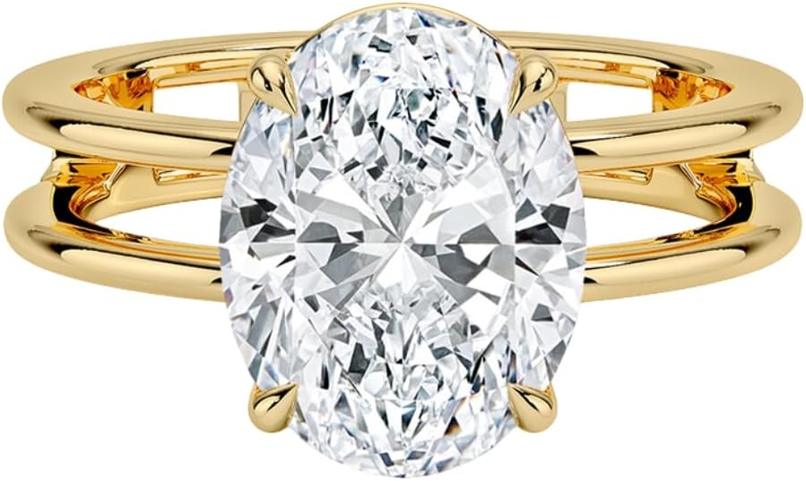 1-5 CT Moissanite Engagement Ring Colorless VVS1 10K 14K 18K Solid Gold & 925 Sterling Silver Solitaire Moissanite Enagement Ring Christmas Gift For Women