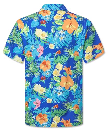 Image of Cromoncent Matching Hawaiian Outfits for Family, Dad and Son Matching Luau Beach Tropical Shirts Mommy Daughter Tropical Sets