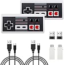 2 Pack Wireless Controller, AGPTEK Classic Controller Wireless for Nintendo Classic Mini Edition and PC,No-Wired Gamepad Joypad Support Windows