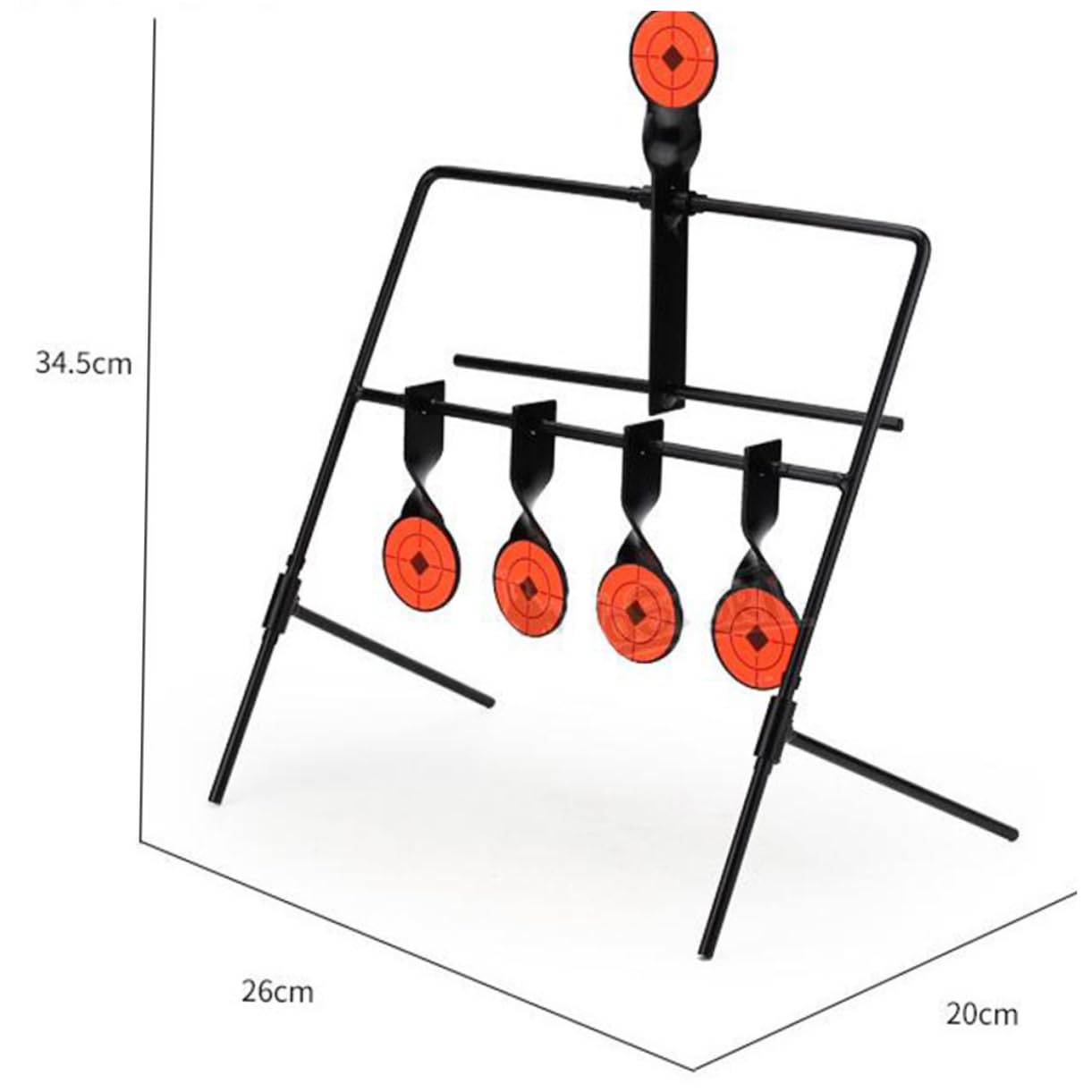 KOMBIUDA 5-Piece Archery Target Set Automatic Resetting Metal Targets for Indoor Practice