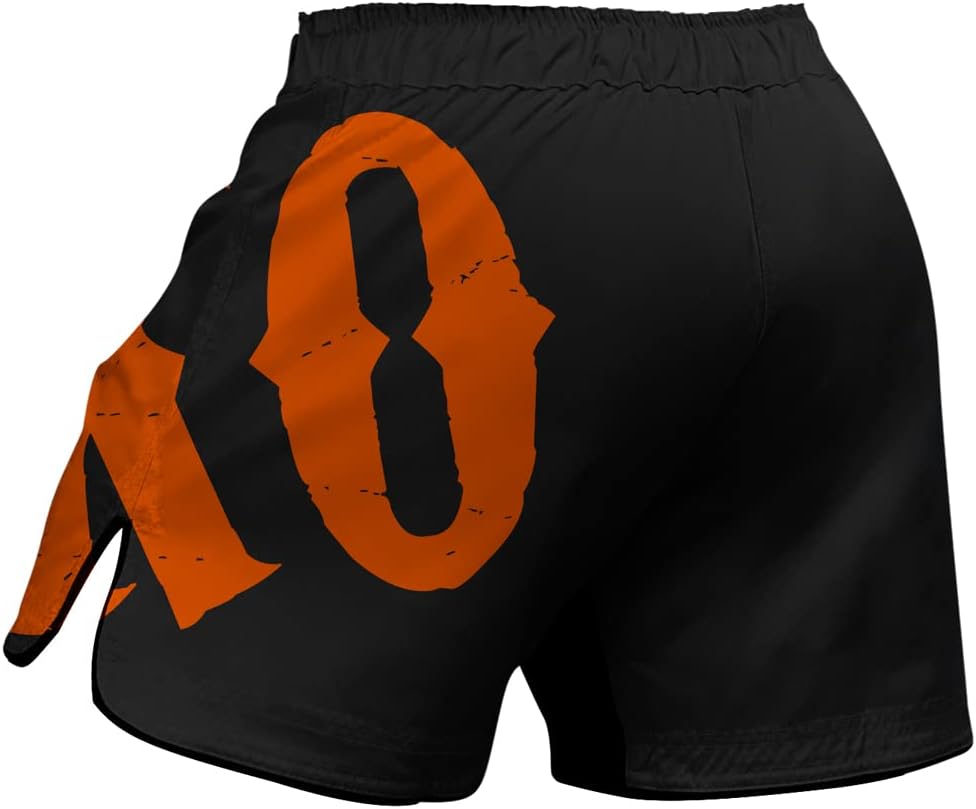 Men's Anime KO Graphic Mid-Thigh Fight Short High Durability for Combat