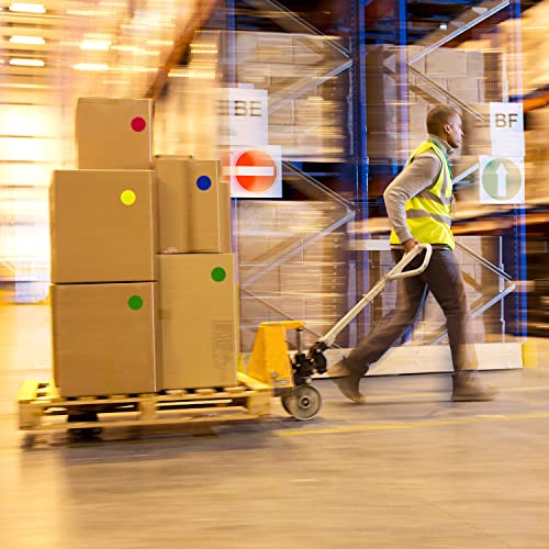 Chromalabel 3 Inch Round Label Permanent Color Code Dot Stickers, 500 Labels Per Roll, Red #TOP2