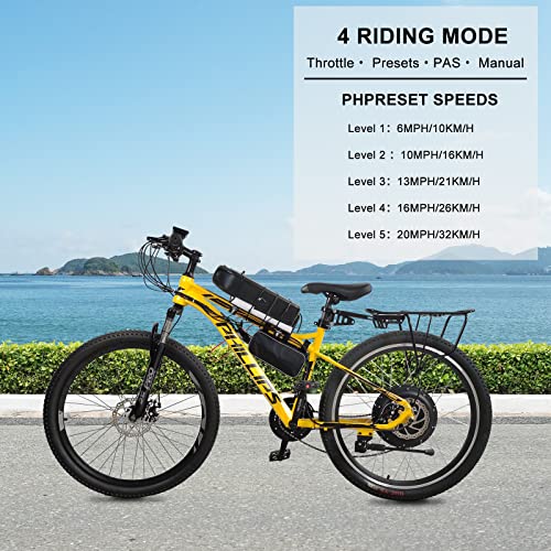Pexmor Electric Bike Conversion Kit, 36V 750W Ebike Conversion Kit, 24" Ebike Front Wheel Electric Bicycle Hub Motor Kit 3 Modes Controller W/Pas/Lcd Display/Twist Throttle/Torque Arm #TOP3