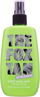 The Fox Tan Rapid Man Mist Tanning Accelerator: Darker Faster Tans for Men & Women, Vegan Cruelty-Free Spray 120mL