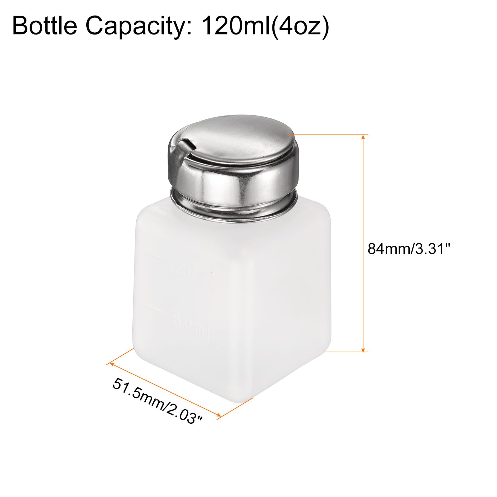 QUARKZMAN 10Pcs Dispensador De Alcohol Con Solvente 120ml(4oz) Dispensador De Quitaesmalte De Uñas Botella Con Bomba De Presión Color Blanco