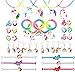 Produktbild 40 Pcs Einhorn Party Deko Set - Einhorn Armband, Ring, Halskette, Schlüsselanhänger, Gummiband Spiral Haar Ring, Kinder Mädchen Geburtstagsgeschenk, Party Mitgebsel , Party Deko Kindergeburtstag