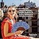 Spanischer Handfächer Libro de la Selva–Holz und Baumwolle–23 cm–Hülle und Einband aus Jute–Modeaccessoire–Handgefertigt in Spanien–Events und Geschenke–Kollektion Alzar la Mirada–Tusitala Barcelona