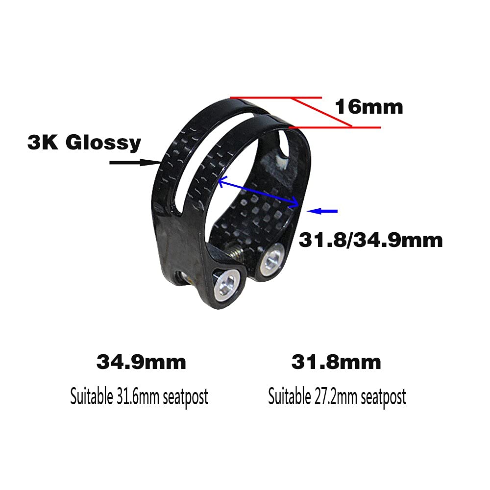 Morsetto reggisella bici Morsetto reggisella bici, Morsetto reggisella, Morsetto reggisella bici 14g Morsetto tubo reggisella bicicletta in fibra di carbonio 31,8 mm 34,9 mm Morsetto reggisella Parti