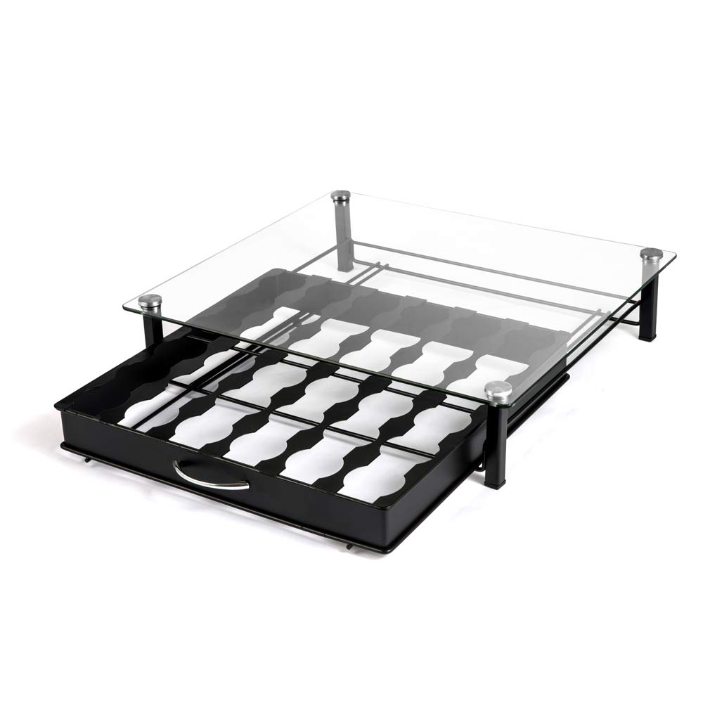 HiveNets DG Kaffee Kapselhalter Kapselständer Kapseln Glas Schubladen Organiser für 36 Stück