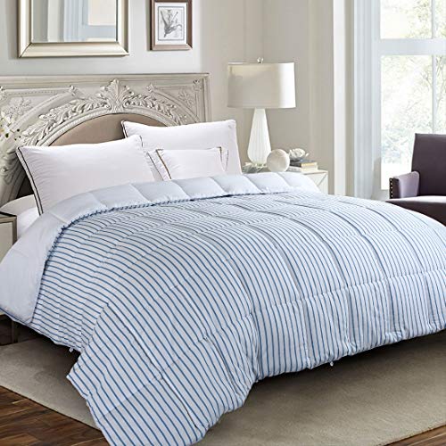 Edilly All Season Reversible Down Alternative Quilted Queen Size Comforter Hypoallergenic Plush Microfiber