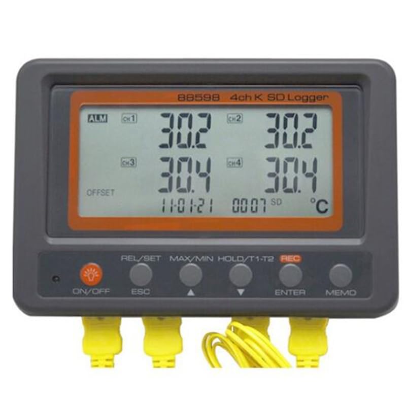 AZ88598 Multi-Channel Digital Thermometer 4 Channel K Type SD Card Data Logger