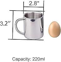 Vista 3 de IMEEA Tazas irrompibles para niños, tazas de camping de doble pared, 7.5oz/220ml, taza de acero inoxidable con asa, juego de 2