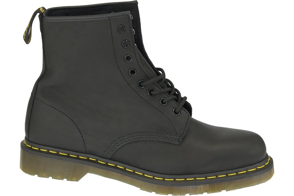 Dr. Martens Mens 8 Eye Boots, Black Black Greasy, 6.5 UK