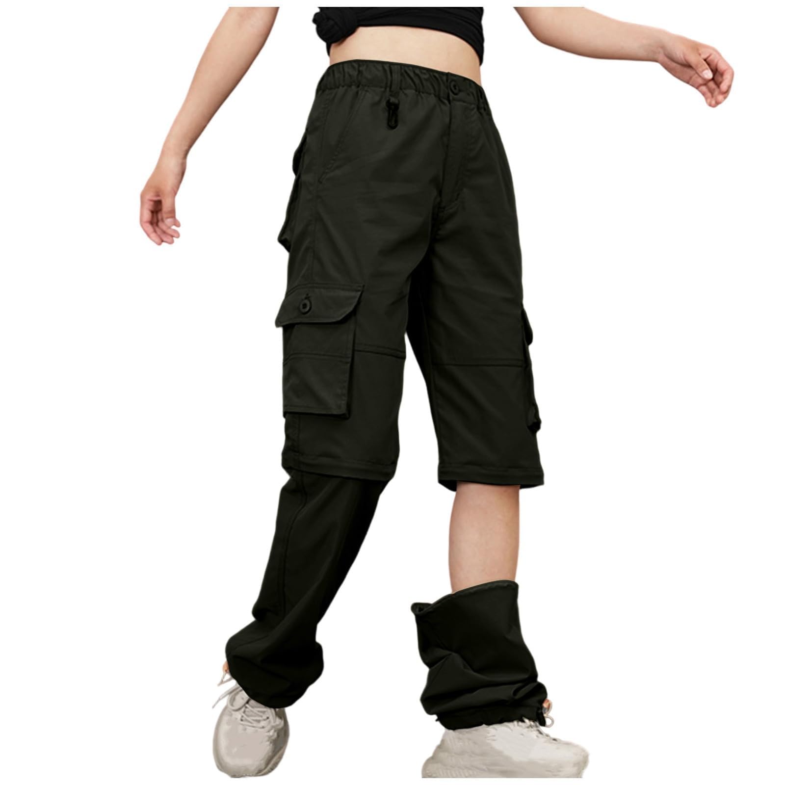 Generico Pantaloni da Trekking Donna Estivi Sweatpants Wide Leg Jogger Palestra Baggy Harem Curvy Cargo Push Up Protezioni Impermeabili Ciclisti Tattici Pantalone
