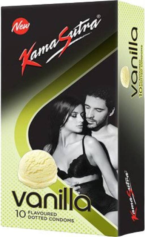 Image of Kamasutra Men's Condom - Vanilla & Chocolate Flavored, Dotted (Set of 2, 20 Sheets)