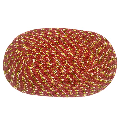 Image of Cotton Doormat for Bedroom, Kitchen, Office | Room Mat |perdan for Home Door |Oval paidan,33x51 cm (Brown)