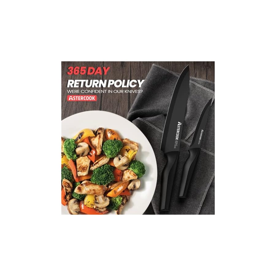 Knife-Set-Astercook-21-Pieces-Knife-Sets-for-Kitchen-with-Block-Dishwasher-Safe-Kitchen-Knife-Set-with-Built-in-Sharpener-German-Stainless-Steel-Black-Knife-Block-Set Knife Set, Astercook 21 Pieces Knife Sets for Kitchen with Block, Dishwasher Safe Kitchen Knife Set with Built-in Sharpener, German Stainless Steel Black Knife Block Set