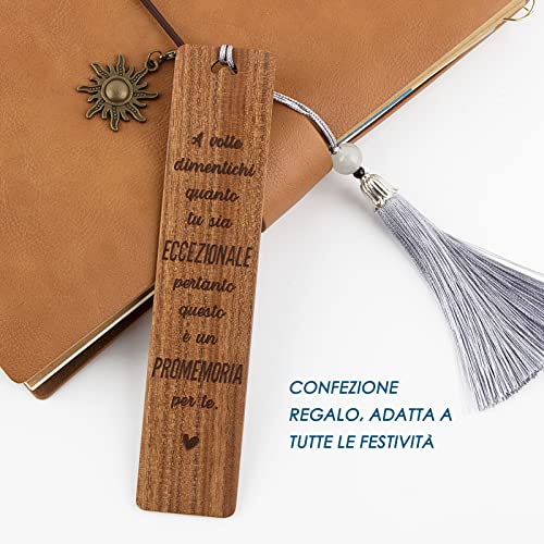 Segnalibro Legno con Frase Motivazionale