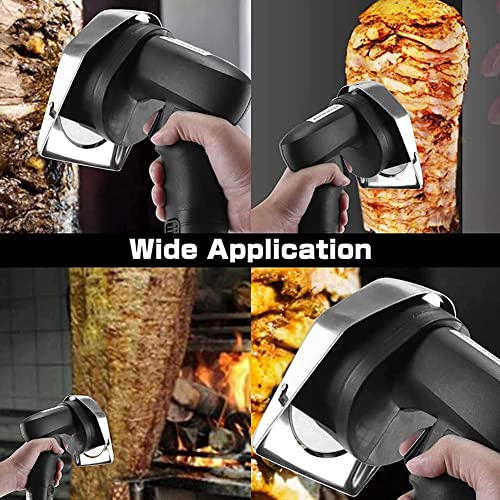 Electric Shawarma Doner Kebab Knife with 2 Blades Gyro Knife - Commercial Cordless Kebab Slicer Meat Cutter, Adjustable 0.5 Thickness, Barbecue Knife for Cutting Turkish Kebab Lamb - Image 4