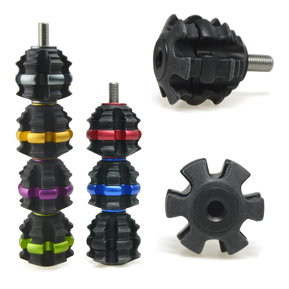 (Black) - ZSHJG Archery Bow Stabiliser Ball Stackable Balance Bar Shock Absorb Vibration