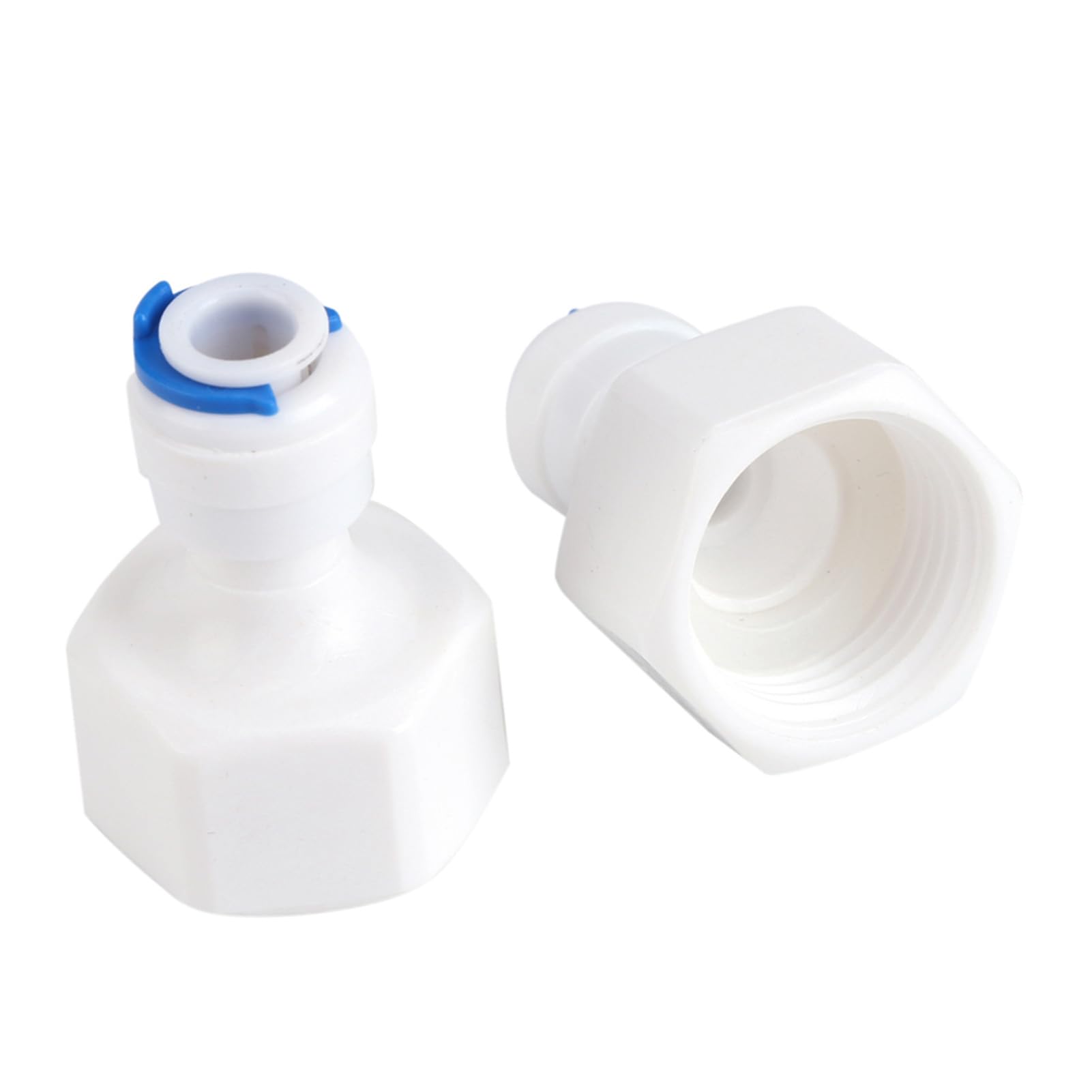SIXRUN Conector de Filtro de Agua, Conector de Plástico a Presión para Conectar, 6 Piezas G1 4 Tubos OD a Rosca Hembra G1 2, a Prueba de Fugas, Fácil Instalación para Sistemas de Agua Potable de