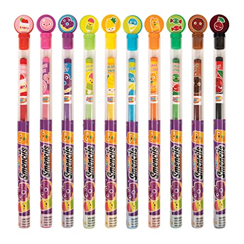 Scentco Colouring Smencils - Gourmet Scented Colour Pencils, Pack of 10