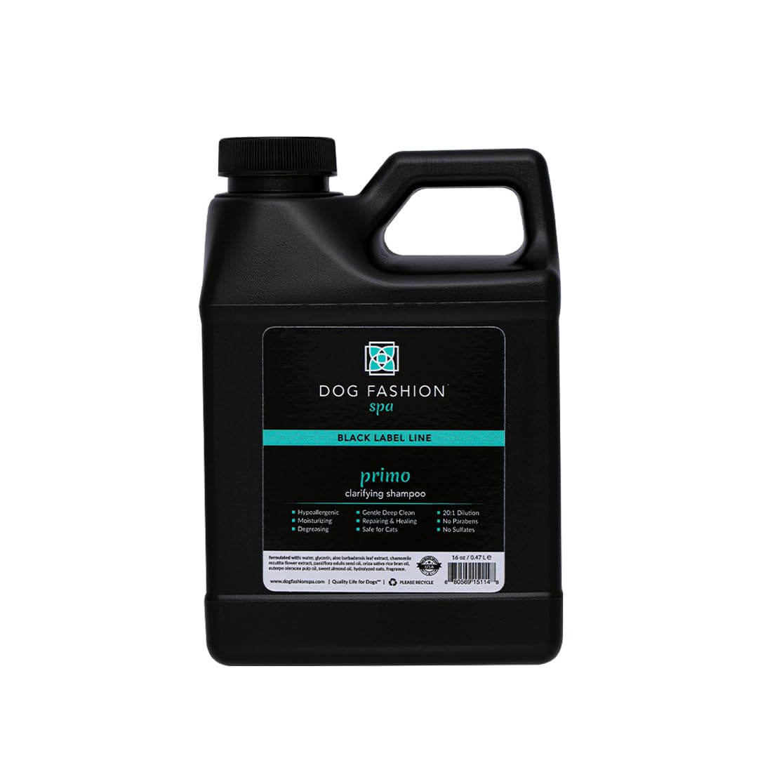 Dog Fashion Spa Clarifying Primo Dog Shampoo – 16oz | Deep Cleansing & Degreasing | Jasmine Scent | Toxin-Free, Made in USA