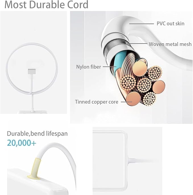 Chargeur pour Mac Book pro 60W T-Tip chargeur Adaptateur secteur compatible avec Mac Book Air / Pro 11 "13" mi - 2012 - 2018 modèle a1425 a1502 a1465