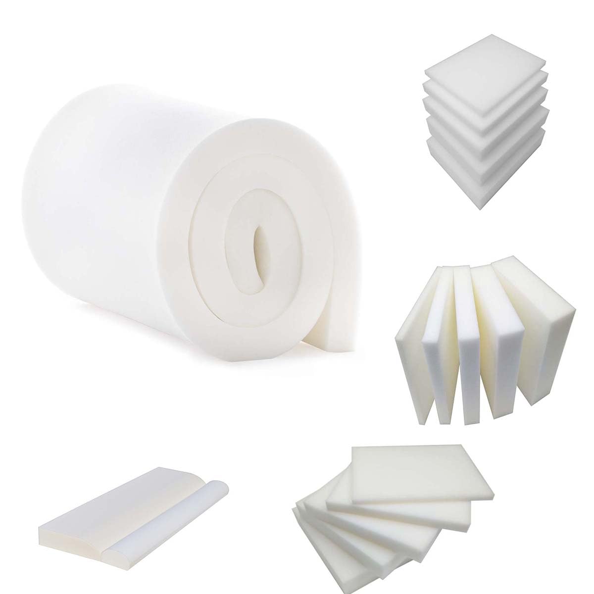 Espuma de tapicería de tamaño personalizado, cortada a cualquier tamaño de espuma de esponja para suministros de accesorios para el hogar, cojín de repuesto para sofá y banco de alta densidad