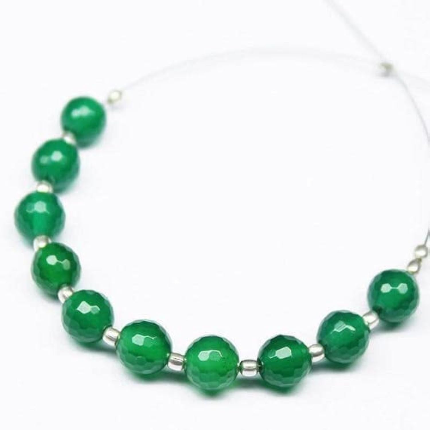 Perles de Green Onyx LKBEADS pierres naturelles 6mm sans défaut pour enfilage facile