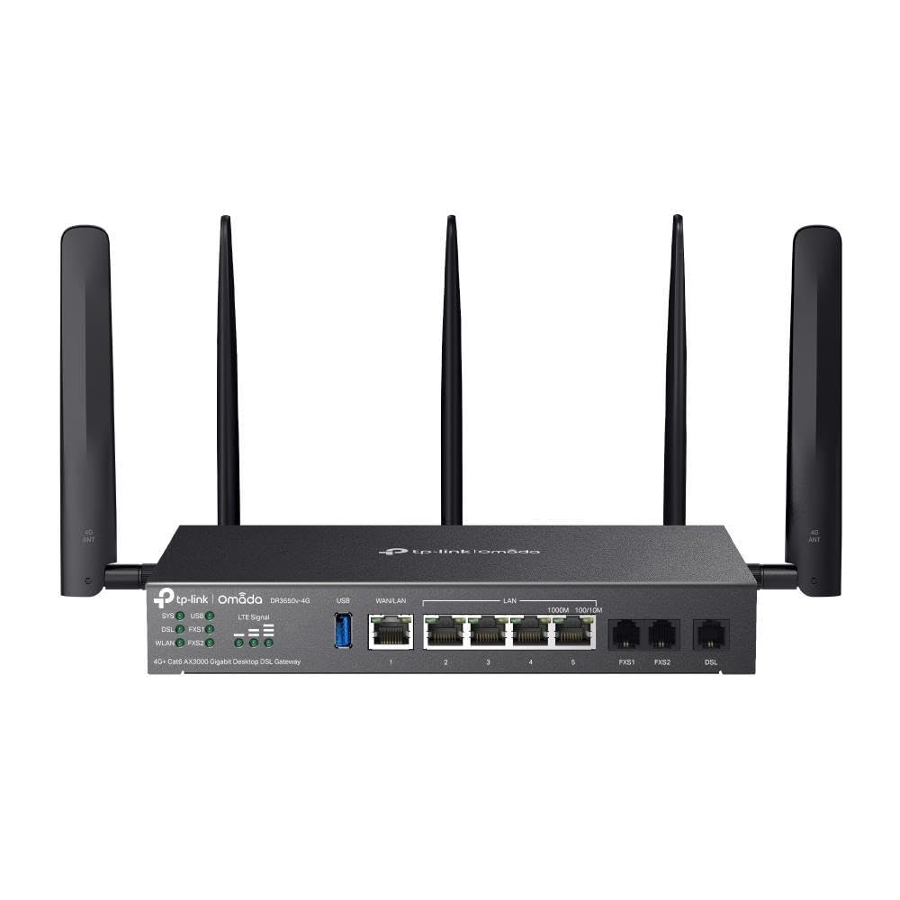 TP-Link Omada Dr3650V-4g Ax3000 WI-Fi 6 Gigabit Desktop Dsl Gateway - Gateway - Wlan (dr3650V-4g)