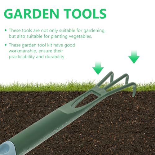 Kisangel 2sets Kit de herramientas de jardinería en plástico miniatura 3