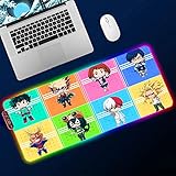 Gaming Mouse Pads Ochaco Uraraka Asui Tsuyu Bakugou Katsuki Mouse Pad RGB Large Led Gaming...