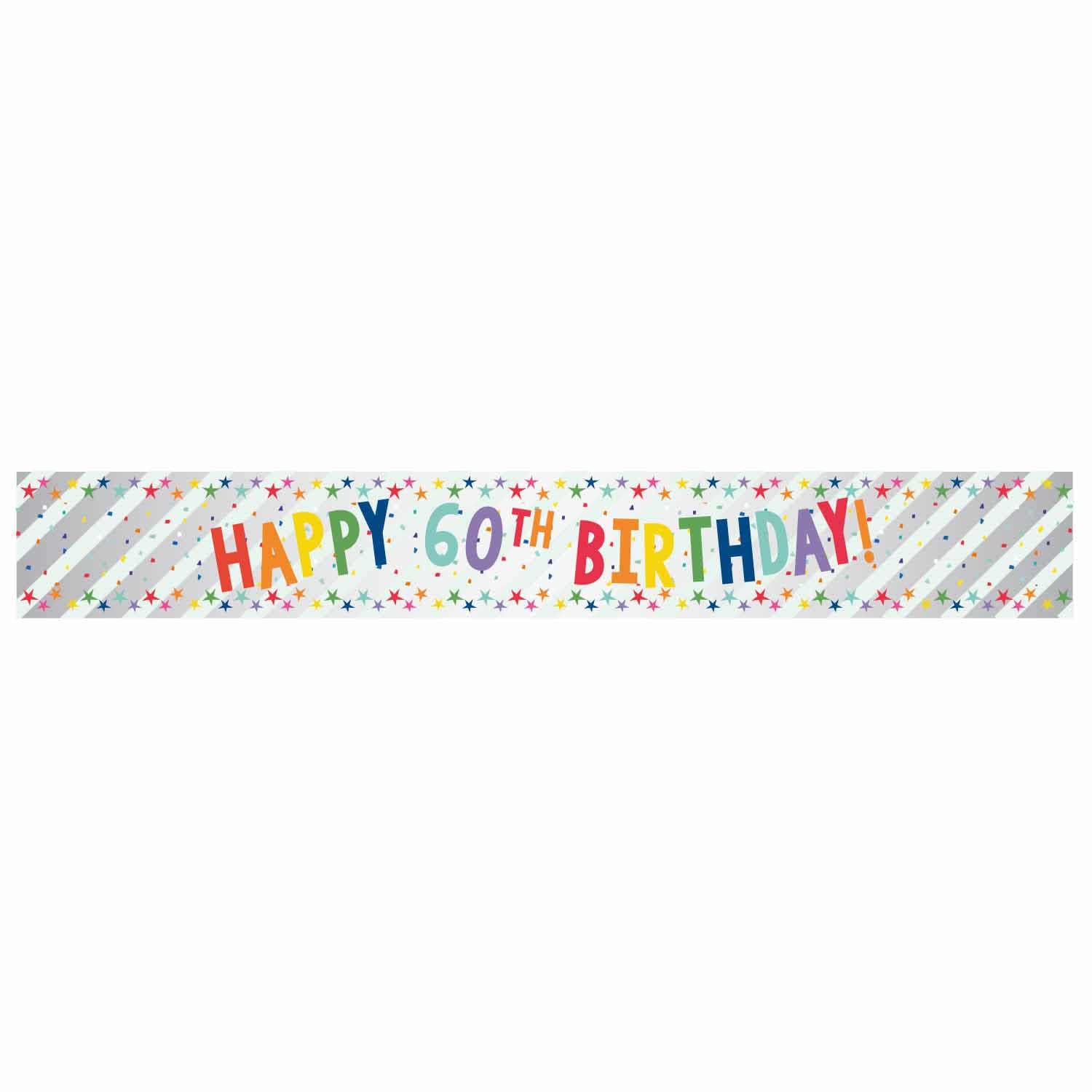 Amscan 9912572 Happy 60Th Birthday Banner