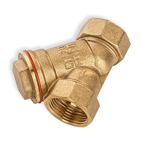 Image of 3 /4 inch Y-Type Strainer Coarse Water Filter Brass Threaded Pump 0.75 inch Female Thread Connector Filtering Valve Adaptors Oil Separation Mesh Sediment Filters For RVs Water Heating System Plumbing