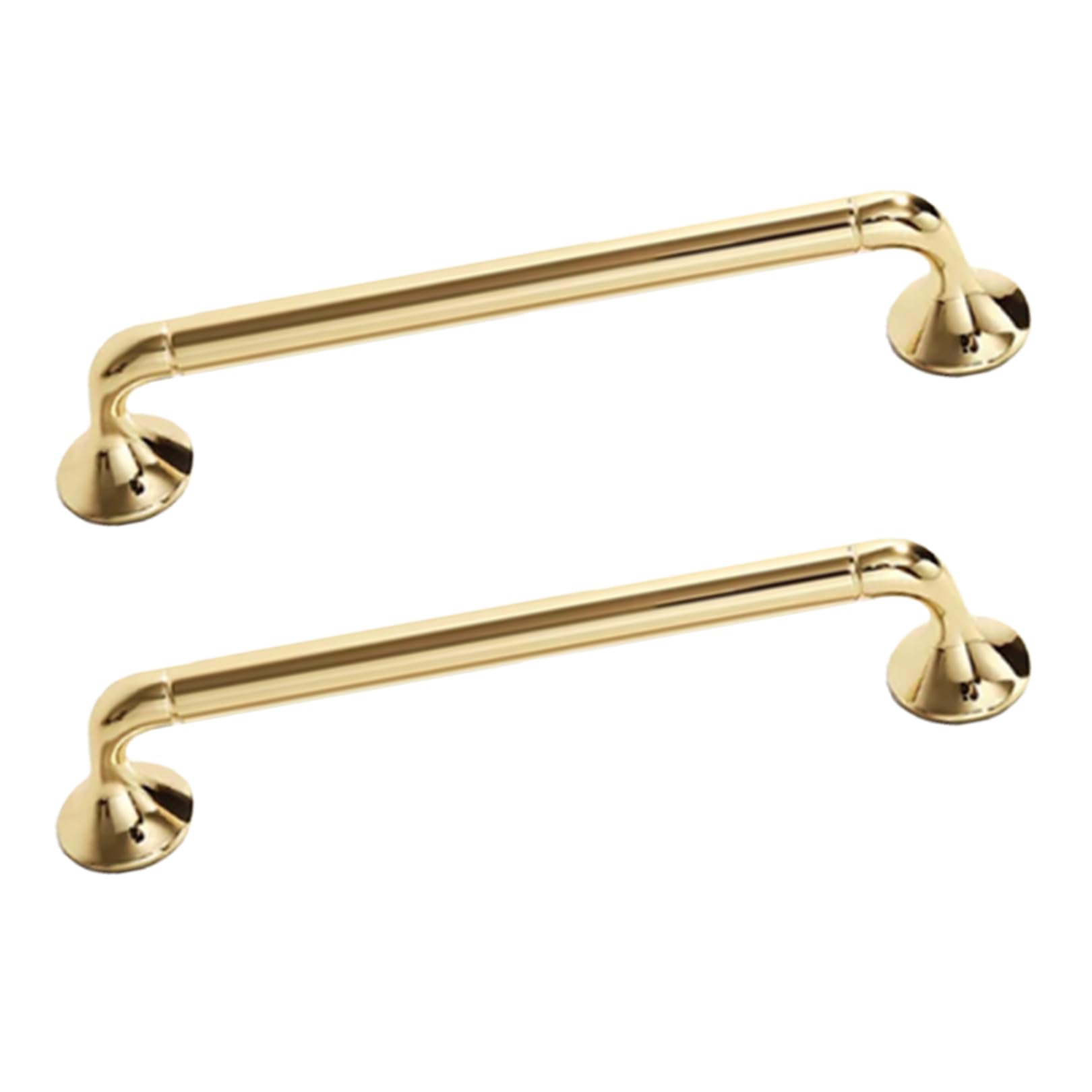 zcru004 Furniture Handle Zinc Alloy DrawerHandles Cupboard Handles Kitchen Cabinet Handle Finger Edge Pull 2 Pieces (Hole Distance 96mm,Gold)