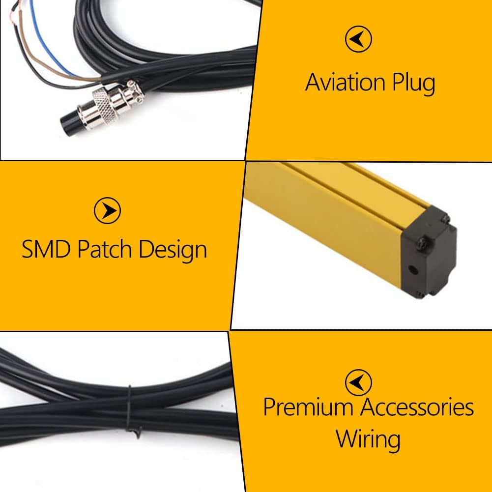 Light Curtain Sensor Switch Light Grating Security Device Grating Security Device Safety DC10-30V(12 Beams BEM1240-C-440NB)