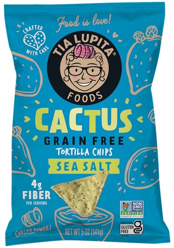 Tia Lupita Cactus Tortilla Chips - Sea Salt 5oz Bag