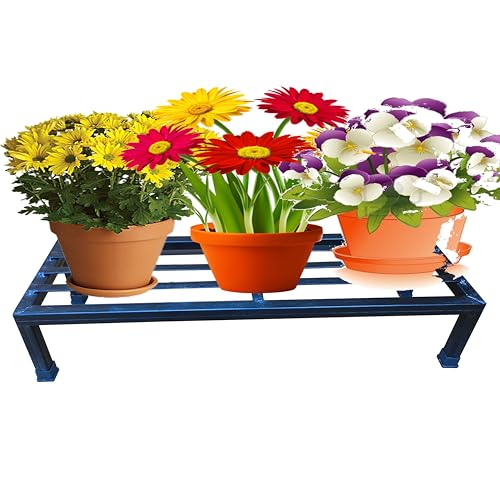Image of A-One 2 Step Garden Plant stand Flower Pot Holder Plant Pot Stand Heavy Duty (BLACK) (Single step pack of two)