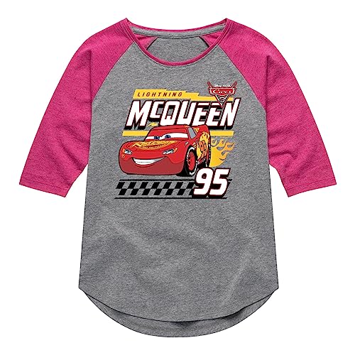 Disney Cars - Lightning McQueen 95 - Toddler and Youth Raglan Graphic T-Shirt
