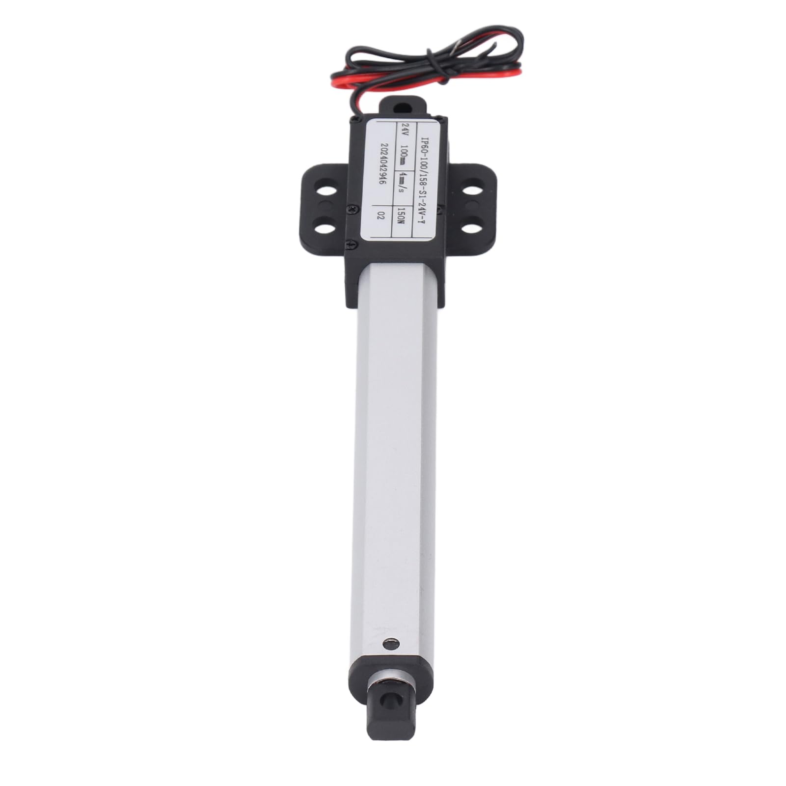 Electric Micro Linear Actuators, DC 24V 100mm 150N Thrust 4mm s Speed Stroke Automatic Lifting Motion Linear Actuator Motor IPX4 for Sofa TV Table Window Opener