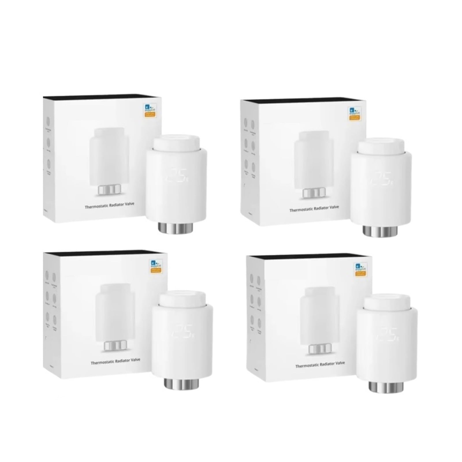 1-4 Pezzi Valvola Termostatica For Radiatore Riscaldamento Domestico Intelligente Protezione Antigelo Controllo Remoto Del Gruppo(4PCS Valve)