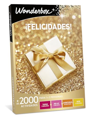 WONDERBOX Caja Regalo, ¡Felicidades!, 5000 Actividades, Degustaciones variadas, Actividades Bienestar, Actividades de Aventura Ideas Regalo Mujer, Ideas Regalo Hombre