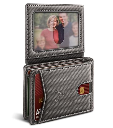 Image of BULLIANT Men Slim Leather Pocket Wallet Bill Holder 11Cards-Genuine Leather | RFID Blocking | Easy Access | Gift Boxed